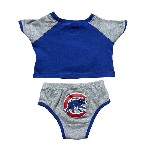 Chicago Cubs Slugger Creeper Set Royal Heather Gray Baby Size 6-9 Mo MLB Outfit - Picture 4 of 4